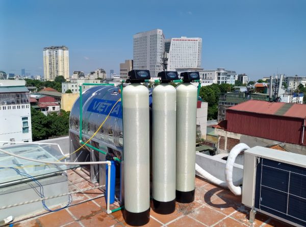 Hệ thống lọc nước giếng khoan nhiễm sắt, nước bị vàng đục, có mùi tanh hôi